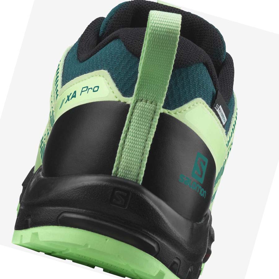 Salomon XA PRO V8 CLIMASALOMON™ WATERPROOF Túracipő Gyerek Zöld | HU 3588NWY